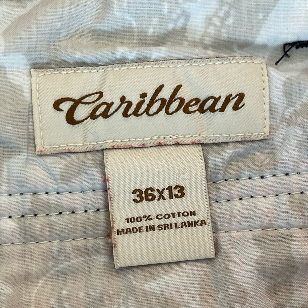 Caribbean size 36 green,blue, orange & tan plaid - Picture 3 of 5